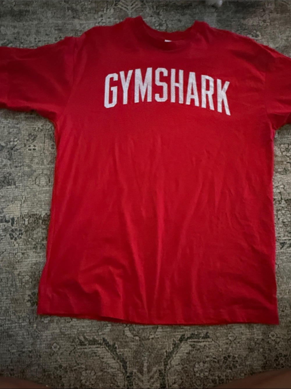 Gymshark Red Tee with White Arched Logo